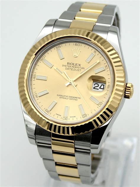 Rolex datejust champagne dial 41mm